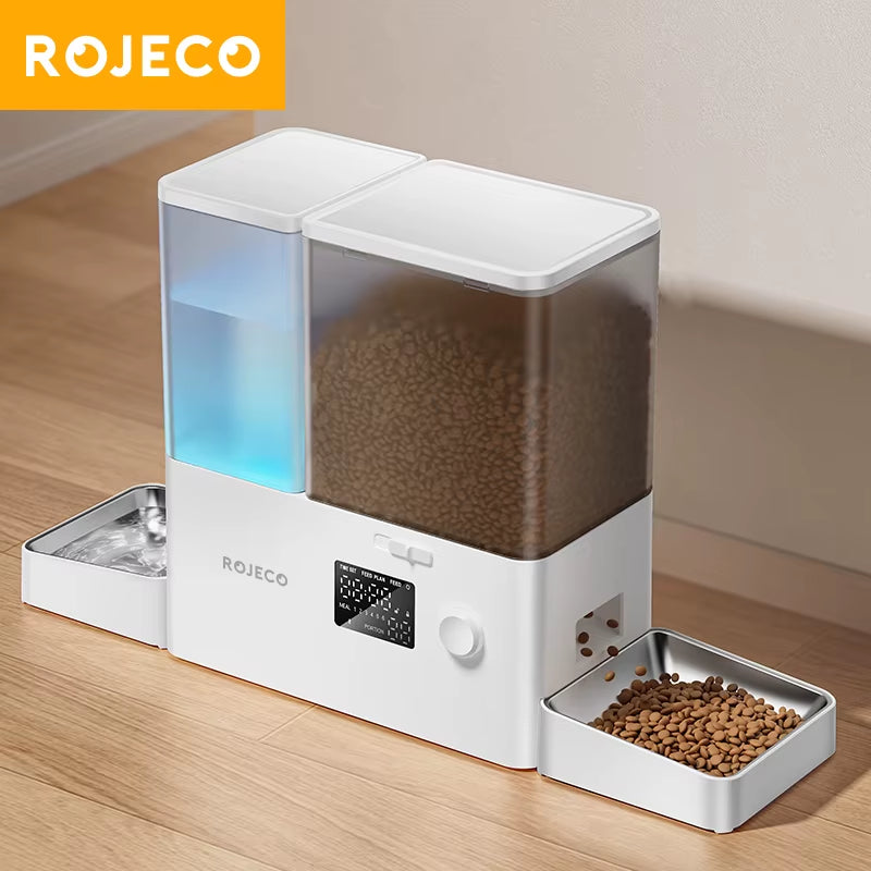 Mangeoire automatique pour chien avec fontaine d'eau