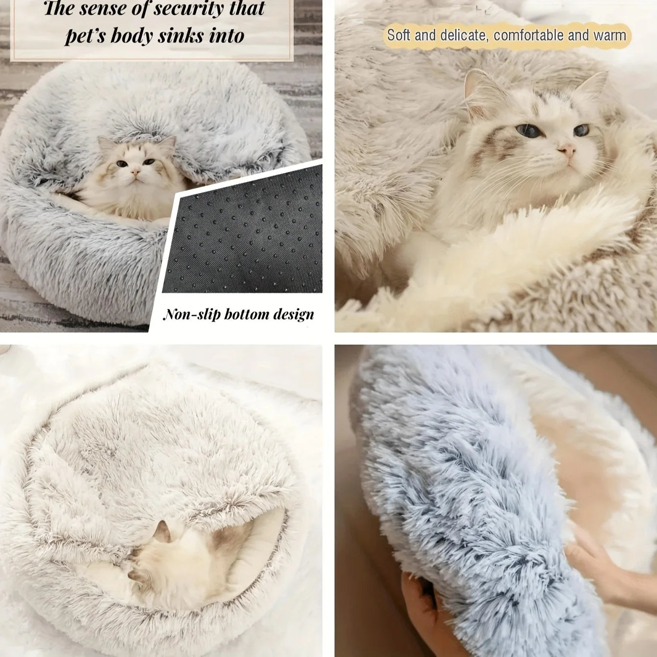 Peluche douce avec housse pour chat