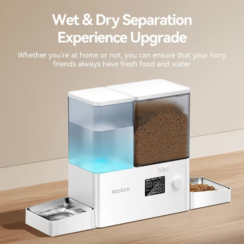 Mangeoire automatique pour chien avec fontaine d'eau
