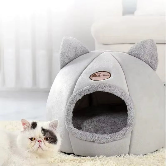 New Deep Sleep Comfort in Winter Cat Bed Iittle Mat Basket Small Dog House Products Pets Tent Cozy Cave Nest Indoor Cama Gato