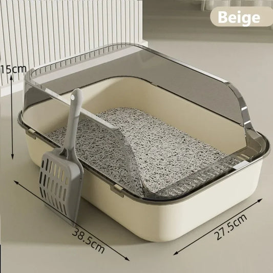 Bac à litière pour chat/Bac à sable Semi-fermé