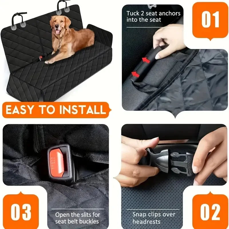 Housse de protection pour siège arrière de voiture pour chien