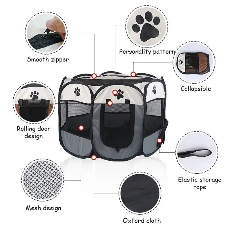 Tente pliable portable pour animaux de compagnie