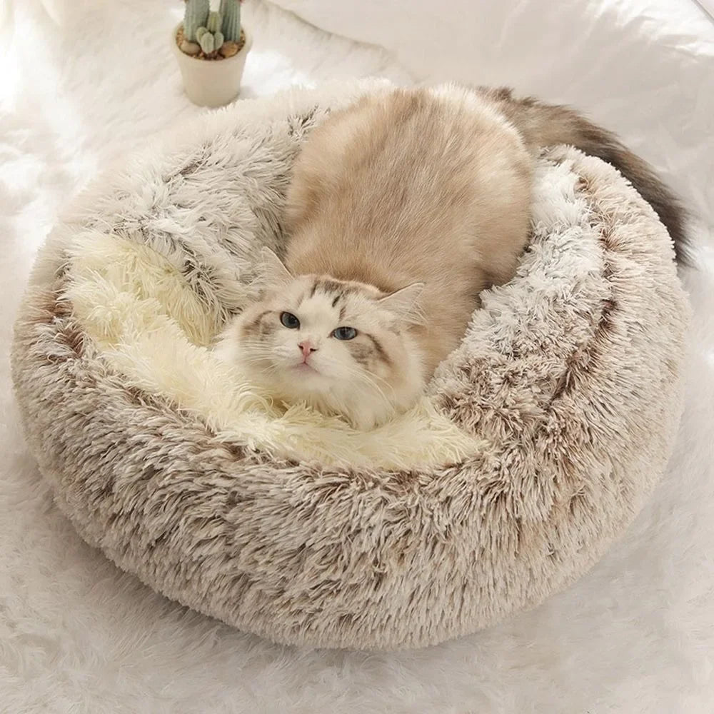 Peluche douce avec housse pour chat